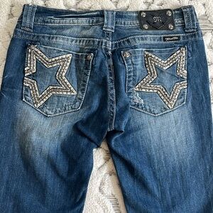 Miss Me Boot cut star pocket denim jeans 30